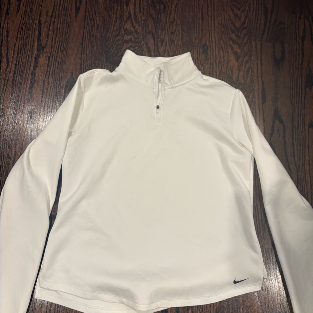 Nike White Dri fit Pullover